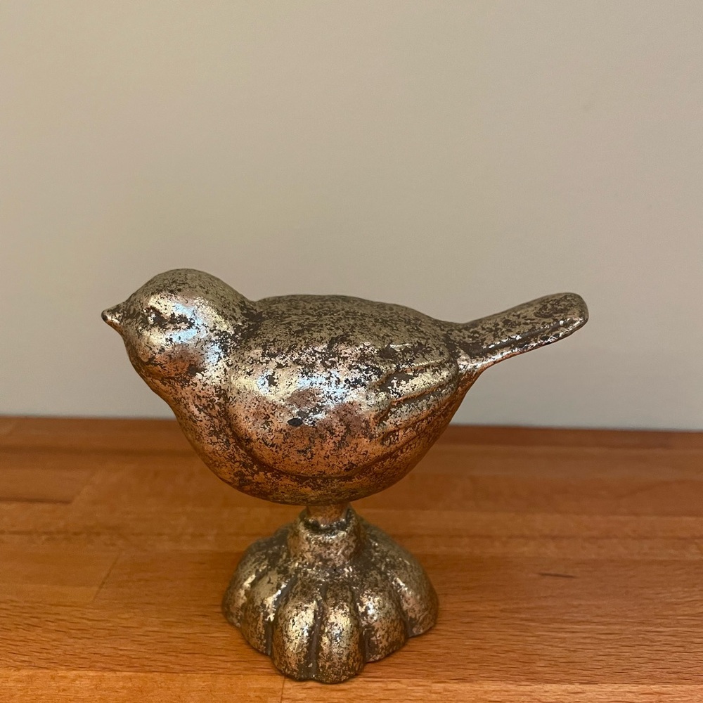 Decorative Vintage Solid Brass Bird Figurine